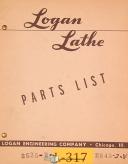 Logan 2535-2 & 2545--2V, Lathe Parts List Manual